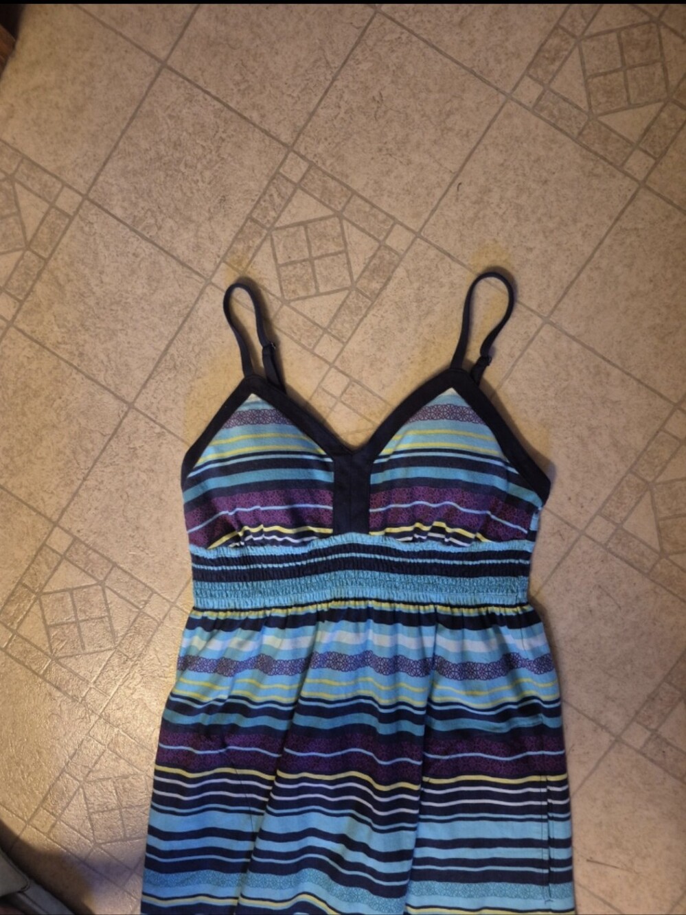 Athleta Striped Maxi Dress Size L - Picture 2 of 9